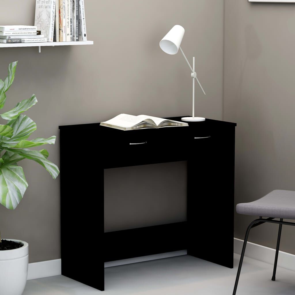 vidaXL Desk Black 80x40x75 cm Engineered Wood