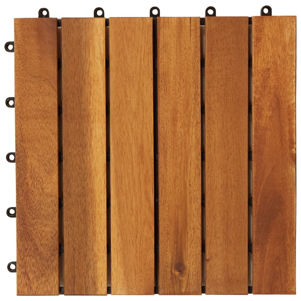 vidaXL Decking Tiles Vertical Pattern 30 x 30 cm Acacia Set of 20