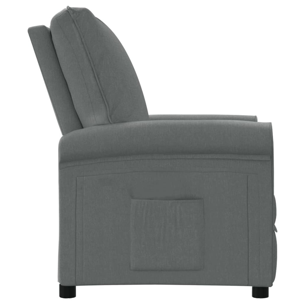 vidaXL Recliner Chair Dark Grey Fabric