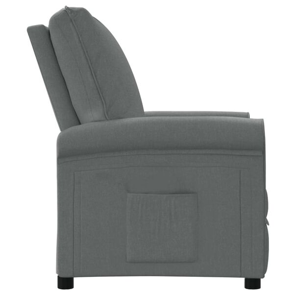 vidaXL Recliner Chair Dark Grey Fabric