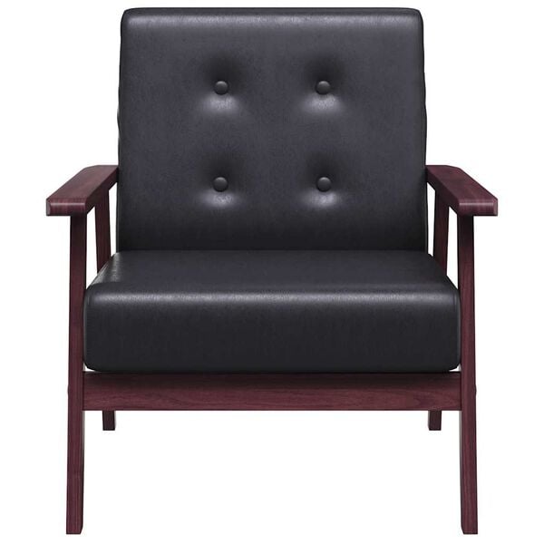 vidaXL Armchair Black Faux Leather
