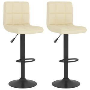 vidaXL Bar Stools 2 pcs Cream Fabric