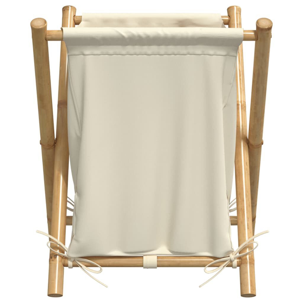 vidaXL Laundry Basket Cream White 45x55x63.5 cm Bamboo