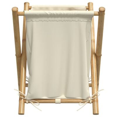 vidaXL Laundry Basket Cream White 45x55x63.5 cm Bamboo,  vidaXL Laundry Basket Cream White 45x55x63.5 cm Bamboo