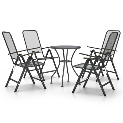 vidaXL 5 Piece Garden Dining Set Expanded Metal Mesh Anthracite,  vidaXL 5 Piece Garden Dining Set Expanded Metal Mesh Anthracite