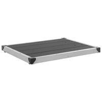 vidaXL Outdoor Shower Tray WPC Stainless Steel 80x62 cm Grey, grey vidaXL Outdoor Shower Tray WPC Stainless Steel 80x62 cm Grey