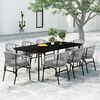 vidaXL 9 Piece Garden Dining Set Anthracite