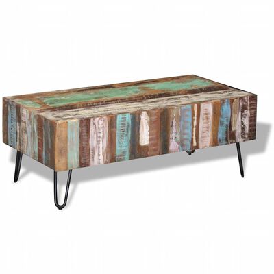 vidaXL Coffee Table Solid Reclaimed Wood 100x50x38 cm,  vidaXL Coffee Table Solid Reclaimed Wood 100x50x38 cm