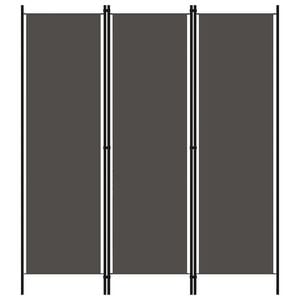 vidaXL 3-Panel Room Divider Anthracite 150x180 cm