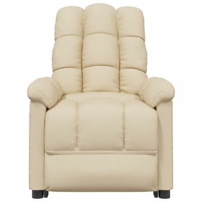 vidaXL Recliner Chair Cream Fabric, cream vidaXL Recliner Chair Cream Fabric