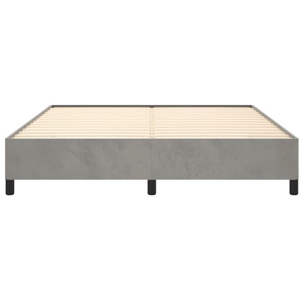 vidaXL Bed Frame without Mattress Light Grey 180x200 cm Super King Velvet