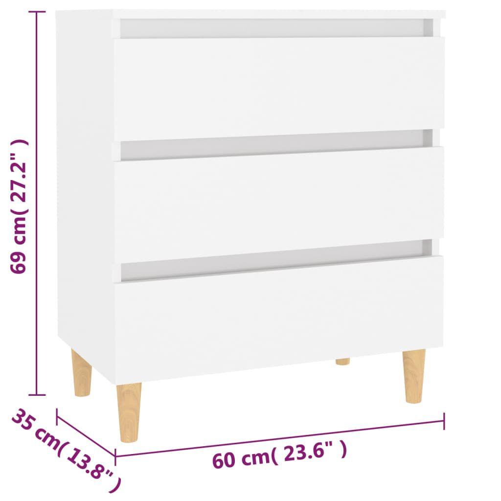 vidaXL Sideboard White 60x35x69 cm Engineered Wood