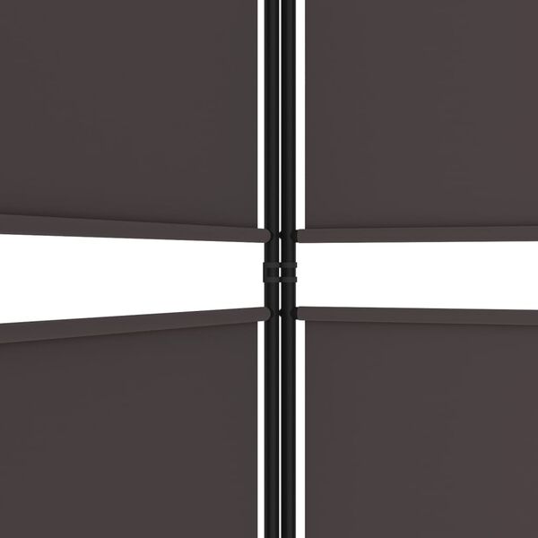 vidaXL 4-Panel Room Divider Brown 200x180 cm Fabric