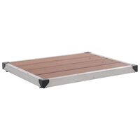 vidaXL Outdoor Shower Tray WPC Stainless Steel 80x62 cm Brown, brown vidaXL Outdoor Shower Tray WPC Stainless Steel 80x62 cm Brown