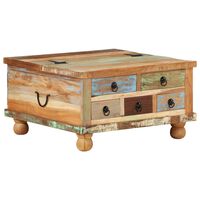 vidaXL Coffee Table Reclaimed Wood 70x70x38 cm, multicolour vidaXL Coffee Table Reclaimed Wood 70x70x38 cm