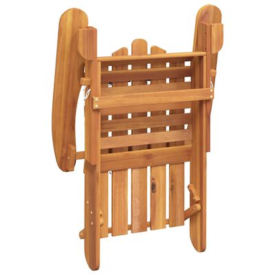 vidaXL Adirondack Garden Chair with Cushions Solid Wood Acacia, brown and cream vidaXL Adirondack Garden Chair with Cushions Solid Wood Acacia