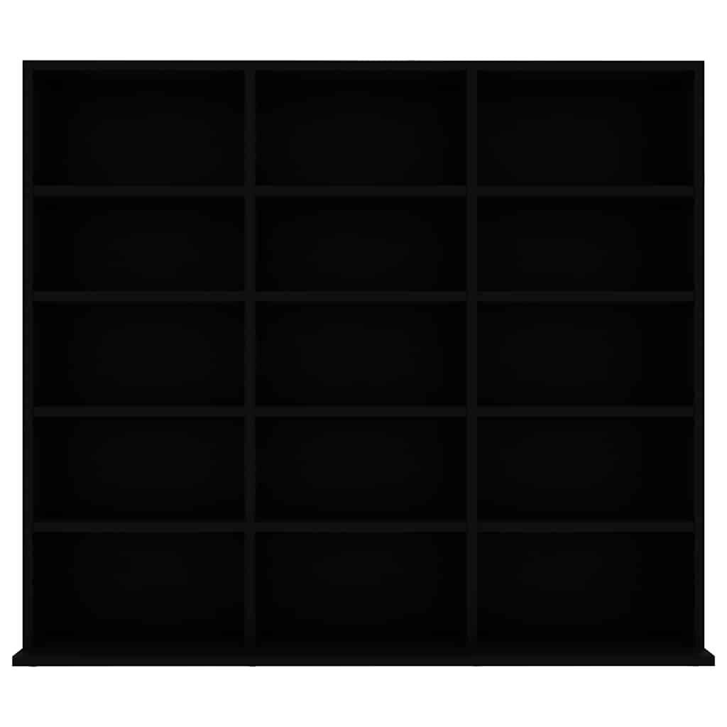 vidaXL CD Cabinet Black 102x23x89.5 cm Engineered Wood