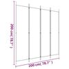 vidaXL 4-Panel Room Divider Brown 200x200 cm Fabric
