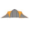 vidaXL Camping Tent 6 Persons Grey and Orange