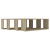 vidaXL Wall Cube Shelf 4 pcs Sonoma Oak 60x15x23 cm Engineered Wood