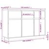 vidaXL Sideboard 110x34x75 cm Solid Wood Pine