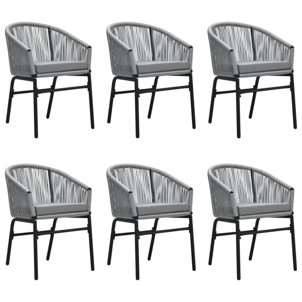vidaXL 7 Piece Garden Dining Set Grey