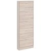 vidaXL Oak Look Wooden Shoe Cabinet with 5 Compartments