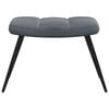vidaXL Relaxing Chair with a Stool Dark Grey Velvet