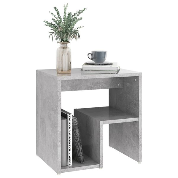 vidaXL Bed Cabinet Concrete Grey 40x30x40 cm Engineered Wood