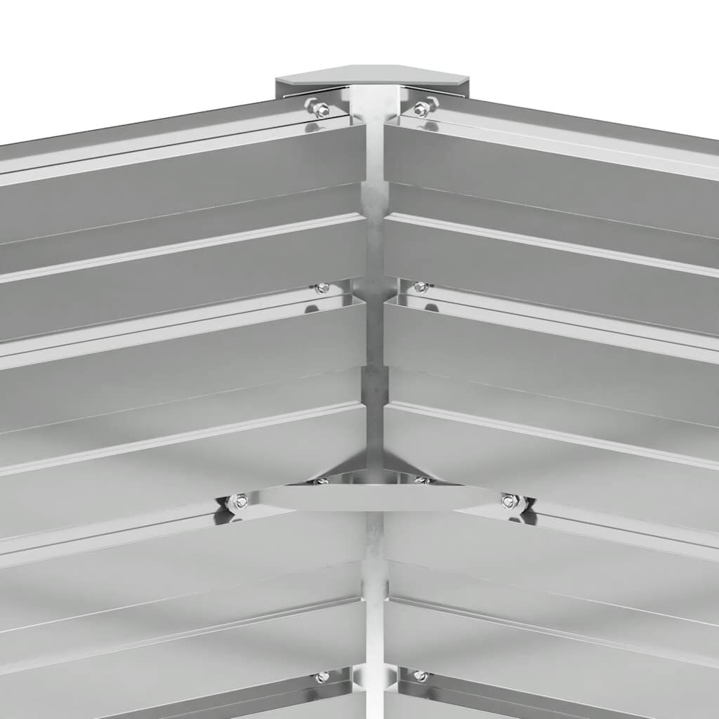 vidaXL Garden Raised Bed Galvanised Steel 129x129x77 cm Green