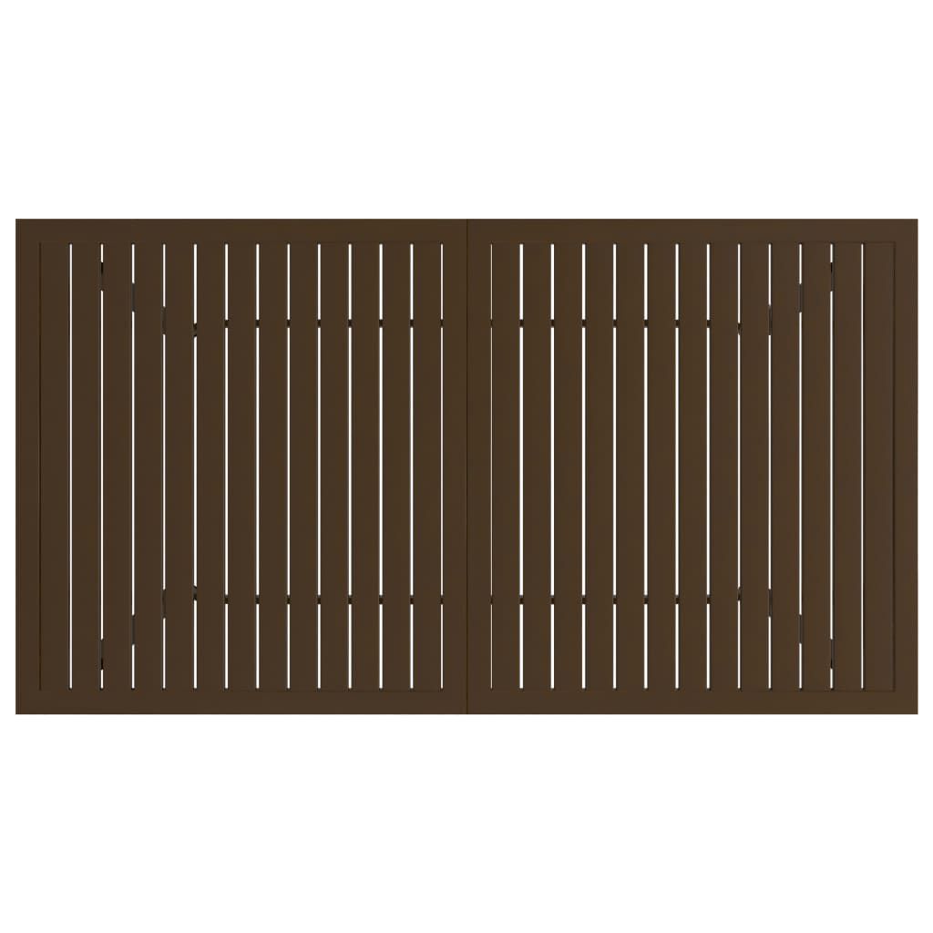 vidaXL Garden Table Brown 140x80x72 cm Steel