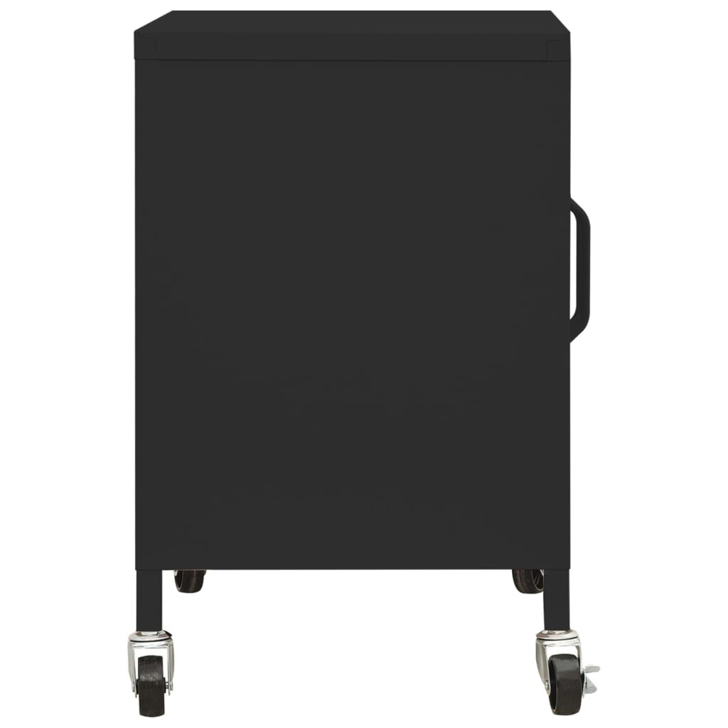 vidaXL Storage Cabinet Black 60x35x56 cm Steel