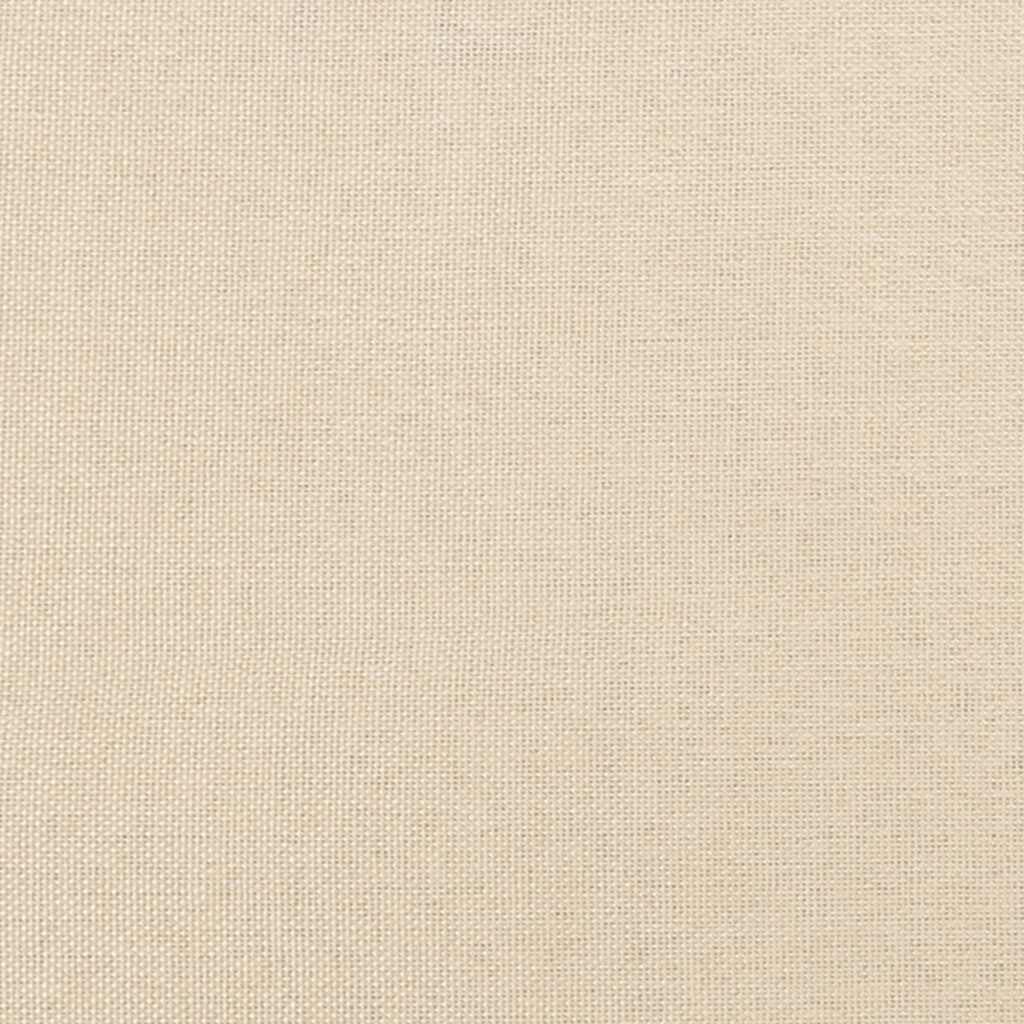 vidaXL Bed Frame without Mattress Cream 180x200 cm Super King Fabric