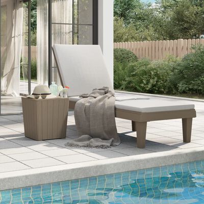 vidaXL Sun Lounger Light Brown 155x58x83 cm Polypropylene, light brown vidaXL Sun Lounger Light Brown 155x58x83 cm Polypropylene