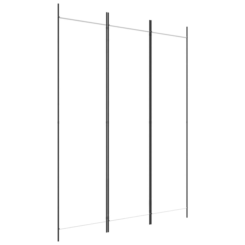 vidaXL 3-Panel Room Divider White 150x200 cm Fabric