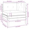 vidaXL 3 Piece Garden Lounge Set with Grey Cushions Solid Pinewood