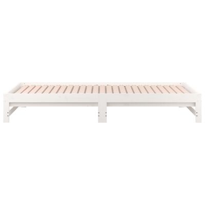 vidaXL Pull-out Day Bed White 2x(90x200) cm Solid Wood Pine