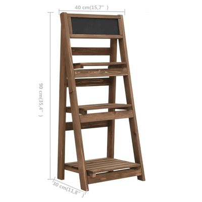 vidaXL 3-Tier Plant Stand with Blackboard 40x30x90 cm Solid Fir Wood,  vidaXL 3-Tier Plant Stand with Blackboard 40x30x90 cm Solid Fir Wood