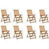 vidaXL Folding Garden Chairs 8 pcs Solid Acacia Wood