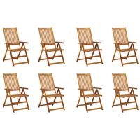 vidaXL Folding Garden Chairs 8 pcs Solid Acacia Wood,  vidaXL Folding Garden Chairs 8 pcs Solid Acacia Wood