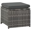 vidaXL 6 Piece Garden Lounge Set with Cushions Poly Rattan Grey