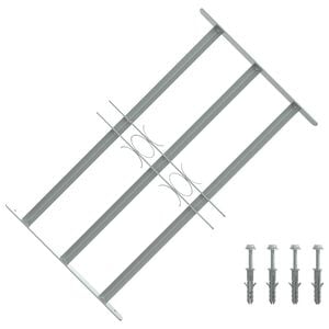 Adjustable Security Grille for Windows with 3 Crossbars 500-650 mm