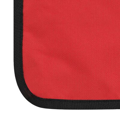 vidaXL Folding Beach Mats 2 pcs Steel and Fabric Red