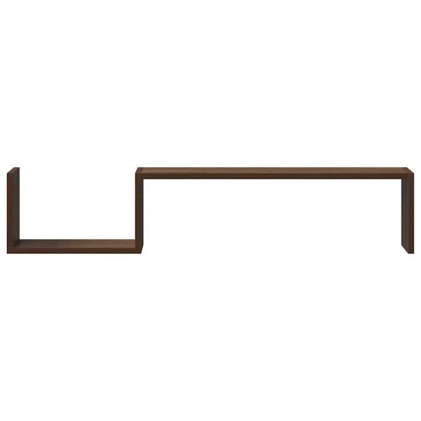 vidaXL Wall Shelves 2 pcs Brown Oak 100x15x20 cm Engineered Wood