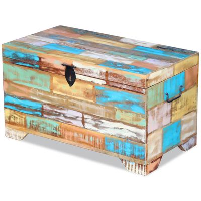 vidaXL Storage Chest Solid Reclaimed Wood, multicolour vidaXL Storage Chest Solid Reclaimed Wood