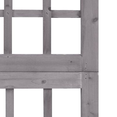 vidaXL 3-Panel Room Divider/Trellis Solid Fir Wood Grey 121x180 cm, grey vidaXL 3-Panel Room Divider/Trellis Solid Fir Wood Grey 121x180 cm