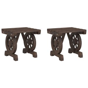 vidaXL Garden Footstools 2 pcs Solid Wood Fir