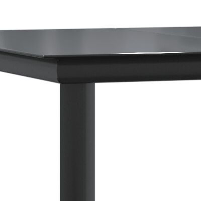 vidaXL 7 Piece Garden Dining Set Black Steel and Textilene,  vidaXL 7 Piece Garden Dining Set Black Steel and Textilene