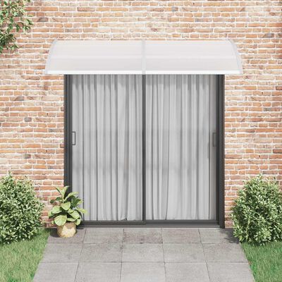 vidaXL Door Canopy Grey 240x100 cm PC, grey and transparent vidaXL Door Canopy Grey 240x100 cm PC