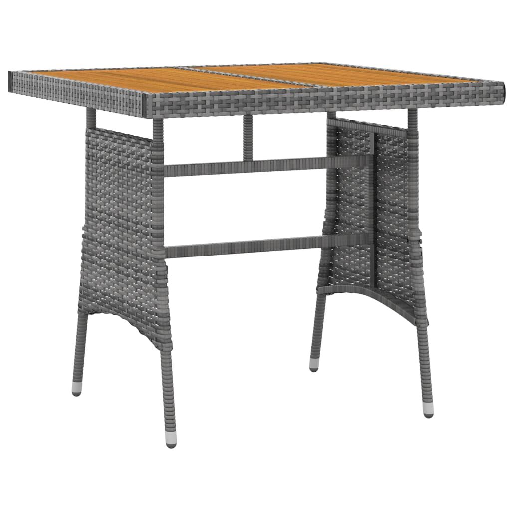 vidaXL 5 Piece Outdoor Dining Set Poly Rattan Grey
